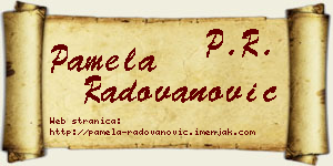 Pamela Radovanović vizit kartica
